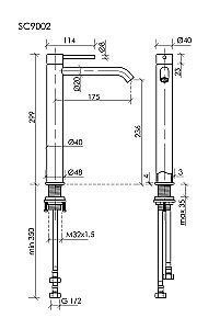 Смеситель для раковины Sancos Etna SC9002BN брашированный никель купить в интернет-магазине сантехники Sanbest