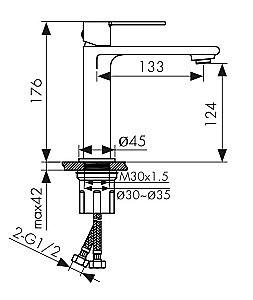 Смеситель для раковины Kaiser Serio 05311-4 купить в интернет-магазине сантехники Sanbest