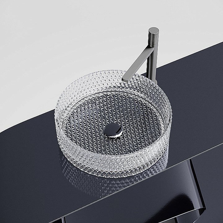 Раковина Ceramica Nova Cristal 36 CN6062 прозрачная купить в интернет-магазине Sanbest