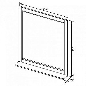 Зеркало Aquanet Денвер 80 в ванную от интернет-магазине сантехники Sanbest