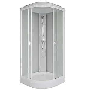 Душевая кабина Niagara Promo P100/13/MT 100х100 стекло матовойпрофиль белый купить в интернет-магазине Sanbest