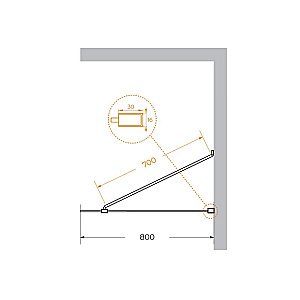 Душевое ограждение Cezares LIBERTA-L-1-TB-80-BR-NERO стекло бронзовое/профиль черный купить в интернет-магазине Sanbest