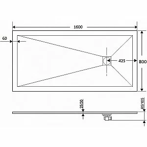 Душевой поддон RGW Stone Tray ST-De 16152816-13 160х80 бежевый купить в интернет-магазине Sanbest