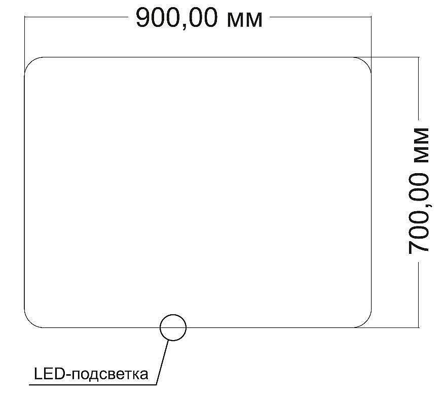 Зеркало LED Vincea VLM-3BE9007-2 90х70 в ванную от интернет-магазине сантехники Sanbest