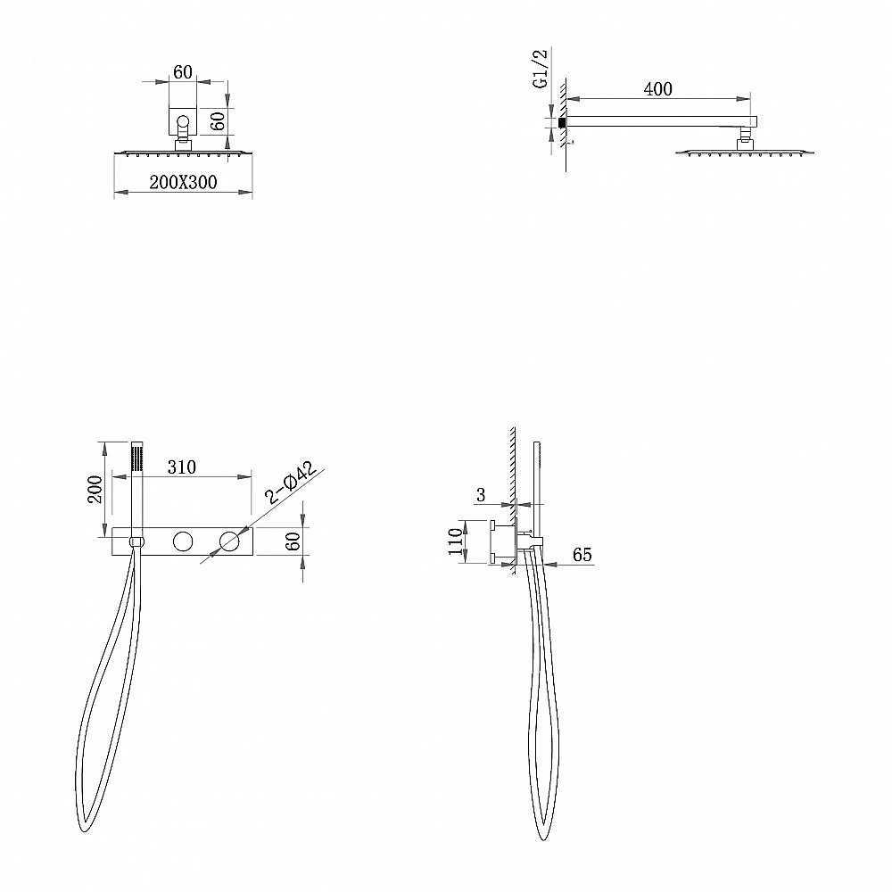Душевая система Abber Rund AF8718 хром купить в интернет-магазине сантехники Sanbest
