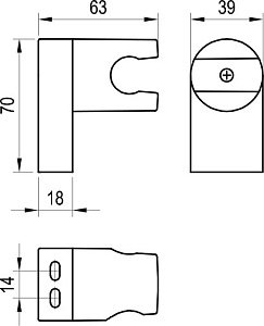 Держатель ручного душа Ravak X07P639 черный матовый купить в интернет-магазине сантехники Sanbest