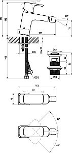 Смеситель для биде Ravak 10° X070155 черный матовый купить в интернет-магазине сантехники Sanbest