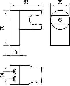 Держатель ручного душа Ravak X07P639 черный матовый купить в интернет-магазине сантехники Sanbest