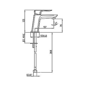 Смеситель для раковины Paini Nove 09CR205LMKM хром купить в интернет-магазине сантехники Sanbest