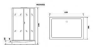 Душевая кабина с сенсором Niagara Premium 80x120 купить в интернет-магазине Sanbest