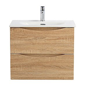 Тумба с раковиной BelBagno MARINO-CER-MINI-600-2C-SO-WO-P Rovere Bianco для ванной в интернет-магазине Sanbest