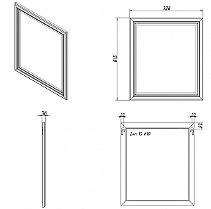 Зеркало Caprigo Lion 38331-036.000.00.20 75 орех античный в ванную от интернет-магазине сантехники Sanbest