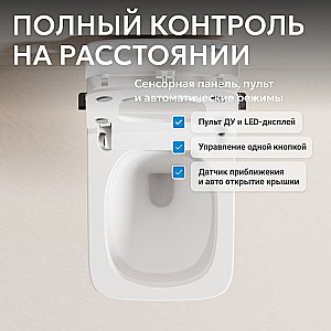 Унитаз подвесной с биде и инсталляцией Abber Bequem AC1215S-AC0101P2 белый, с крышкой микролифт купить в интернет-магазине Sanbest