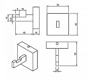 Крючок Cezares PRIZMA-HK1-03 золото купить в интернет-магазине сантехники Sanbest
