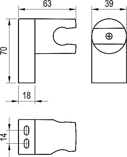 Держатель ручного душа Ravak X07P639 черный матовый купить в интернет-магазине сантехники Sanbest