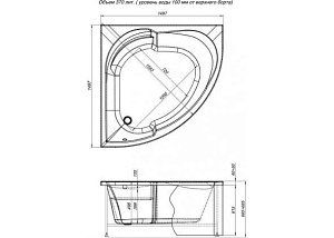 Акриловая ванна Aquanet Bali 150x150 205469 с к/с купить в интернет-магазине Sanbest