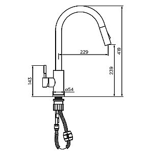 Смеситель для кухни Dorff Logic D3007500 хром купить в интернет-магазине сантехники Sanbest