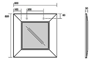 Зеркало Kerasan Bentley 80 в ванную от интернет-магазине сантехники Sanbest