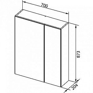 Зеркальный шкаф Aquanet Йорк 70 купить в интернет-магазине сантехники Sanbest