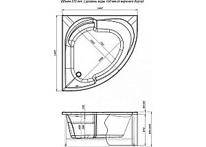 Акриловая ванна Aquanet Bali 150x150 205469 с к/с купить в интернет-магазине Sanbest