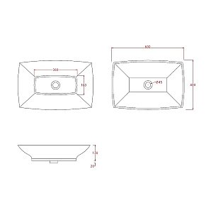 Раковина накладная Artceram Jazz 60 JZL002 01 00 белая купить в интернет-магазине Sanbest