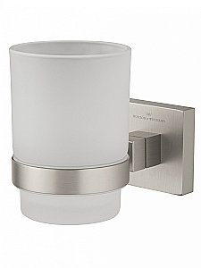 Стакан для зубных щеток с держателем WONZON & WOGHAND POLO, Брашированный никель (WW-8921-BN) купить в интернет-магазине сантехники Sanbest