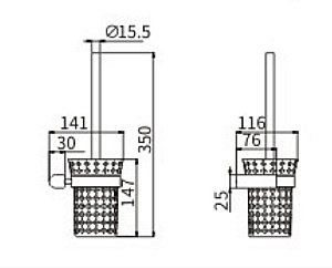 Ершик для унитаза CeramaLux Florenzia 63113 золото матовое купить в интернет-магазине сантехники Sanbest