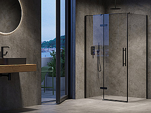 Душевой уголок Ravak Cool! COSD2+COPS 110x100 профиль черный/стекло прозрачное купить в интернет-магазине Sanbest