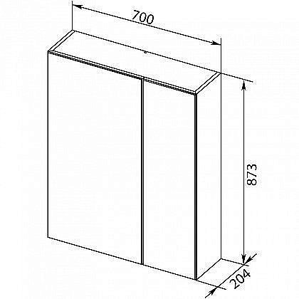 Зеркальный шкаф Aquanet Йорк 70 купить в интернет-магазине сантехники Sanbest