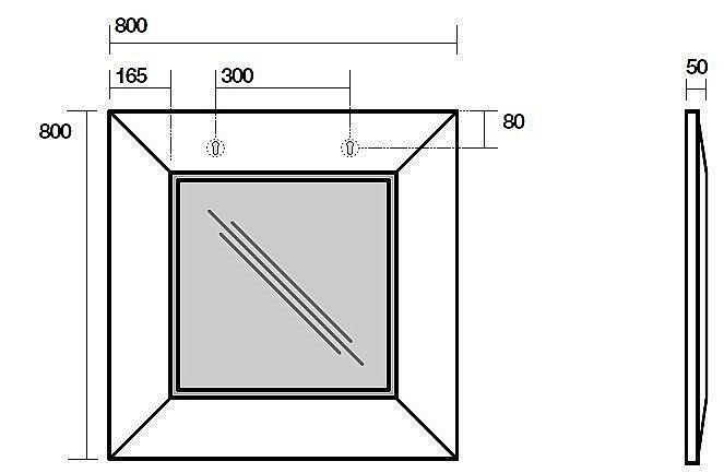 Зеркало Kerasan Bentley 80 в ванную от интернет-магазине сантехники Sanbest