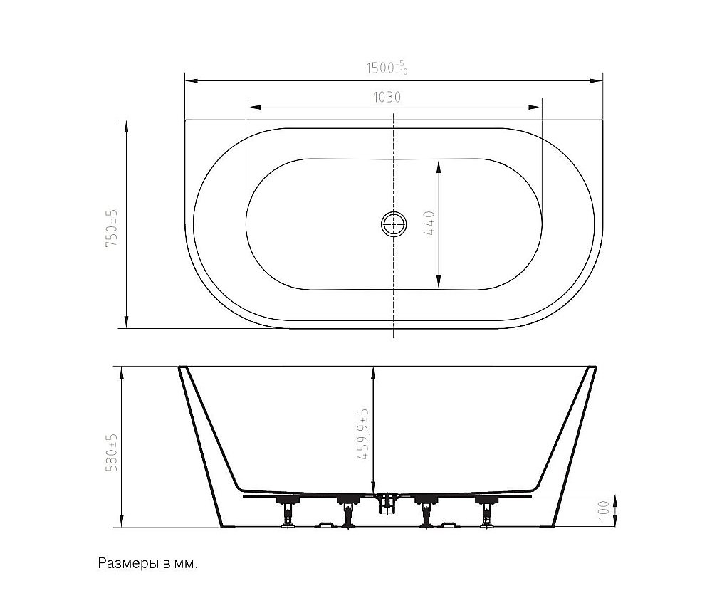 Ванна акриловая Art&Max AM-MODICA-1500-750 белая купить в интернет-магазине Sanbest