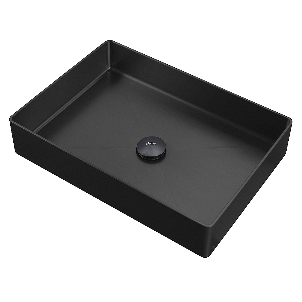 Раковина накладная ABBER Wasser Kreis 51 AF2400MB черная матовая купить в интернет-магазине Sanbest