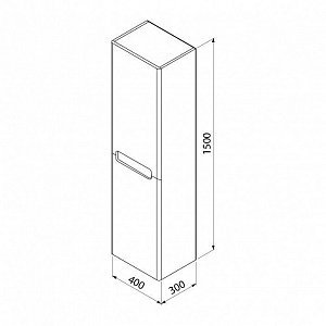 Шкаф-пенал IDDIS Edifice EDI40W0i97 40 белый для ванной в интернет-магазине сантехники Sanbest