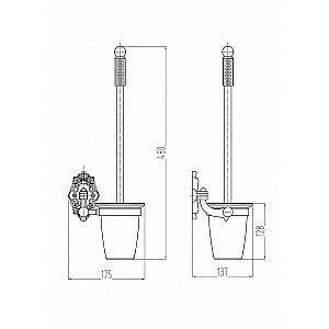 Ершик для туалета Milacio Valls MC.924.BR бронза купить в интернет-магазине сантехники Sanbest