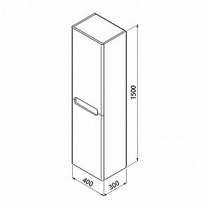 Шкаф-пенал IDDIS Edifice EDI40W0i97 40 белый для ванной в интернет-магазине сантехники Sanbest