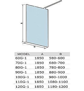 Душевая перегородка WeltWasser WW400 70G-1 70х185 купить в интернет-магазине Sanbest