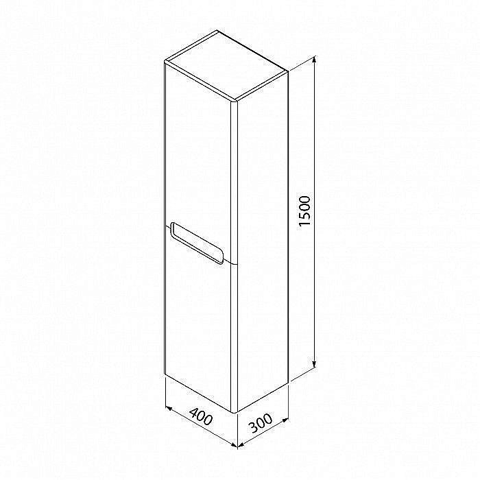 Шкаф-пенал IDDIS Edifice EDI40W0i97 40 белый для ванной в интернет-магазине сантехники Sanbest