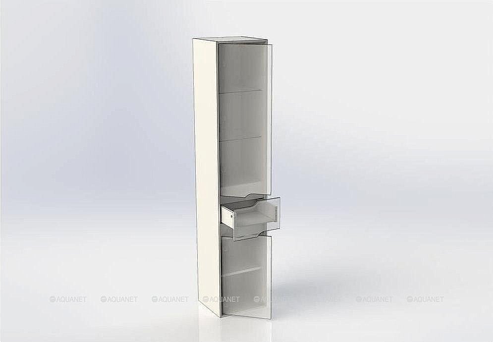 Шкаф-пенал Aquanet Модена 218461 35 белый глянец для ванной в интернет-магазине сантехники Sanbest