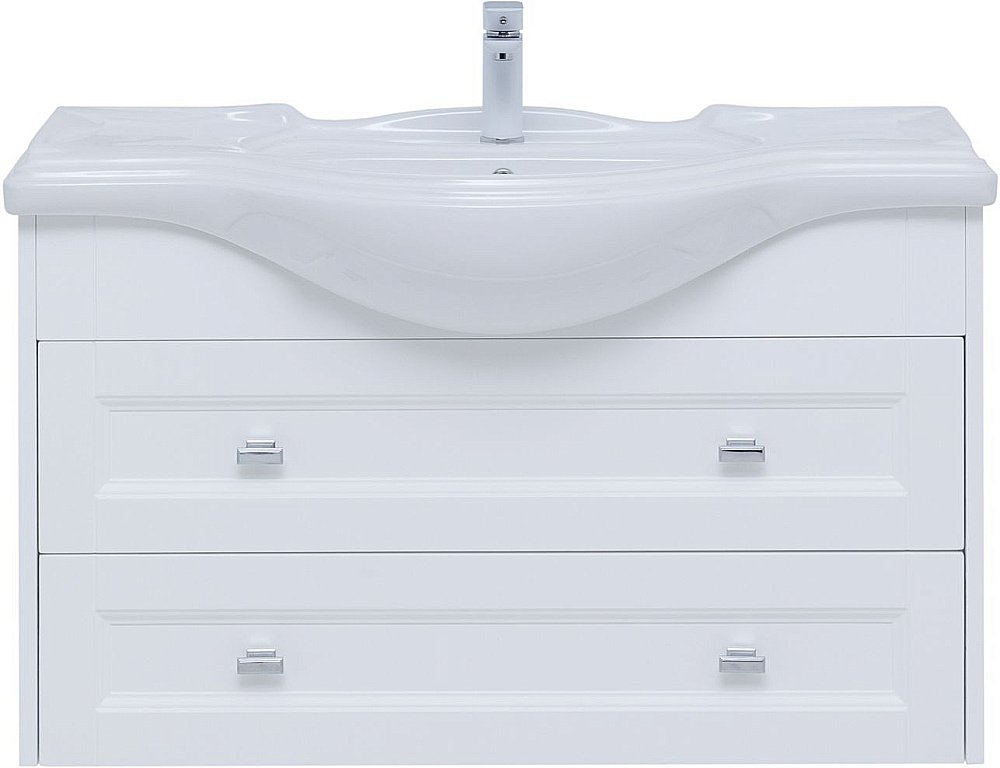 Тумба с раковиной Aquanet Монте 85 белый матовый для ванной в интернет-магазине Sanbest