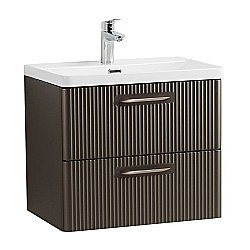 Тумба для раковины BelBagno DUE-600-2C-SO-GM-P оружейная сталь купить в интернет-магазине сантехники Sanbest