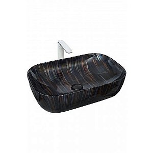 Раковина накладная WeltWasser WW ELBACH 2143P K501 61 черный мрамор купить в интернет-магазине Sanbest