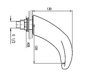 Излив водопад на ванну Rav-Slezak VOD7101 хром купить в интернет-магазине сантехники Sanbest
