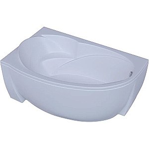 Ванна Aquatek Бетта 150x95 белая, асимметричная, с каркасом, с экраном, без гидромассажа купить в интернет-магазине Sanbest