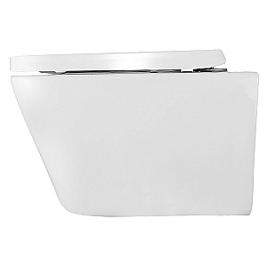 Унитаз подвесной Azario Vesper AZ-1373WH белый, безободковый, с крышкой микролифт, слив торнадо купить в интернет-магазине Sanbest