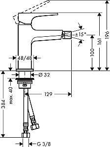 Смеситель для биде Hansgrohe Metropol 32520000 купить в интернет-магазине сантехники Sanbest