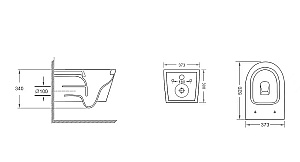 Унитаз подвесной Aquatek СИРИУС AQ1582T-00+INS-0000012 белый, безободковый, с крышкой микролифт, слив-торнадо, с инсталляцией, без кнопки купить в интернет-магазине Sanbest