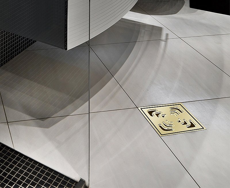 Душевой трап Pestan Confluo Standard 13000146 золото купить в интернет-магазине Sanbest