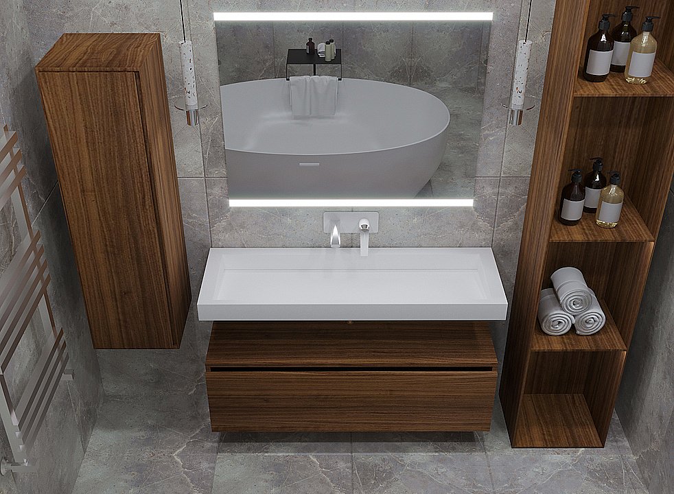 Раковина-моноблок Armadi Art Flat 859-100 белая купить в интернет-магазине Sanbest