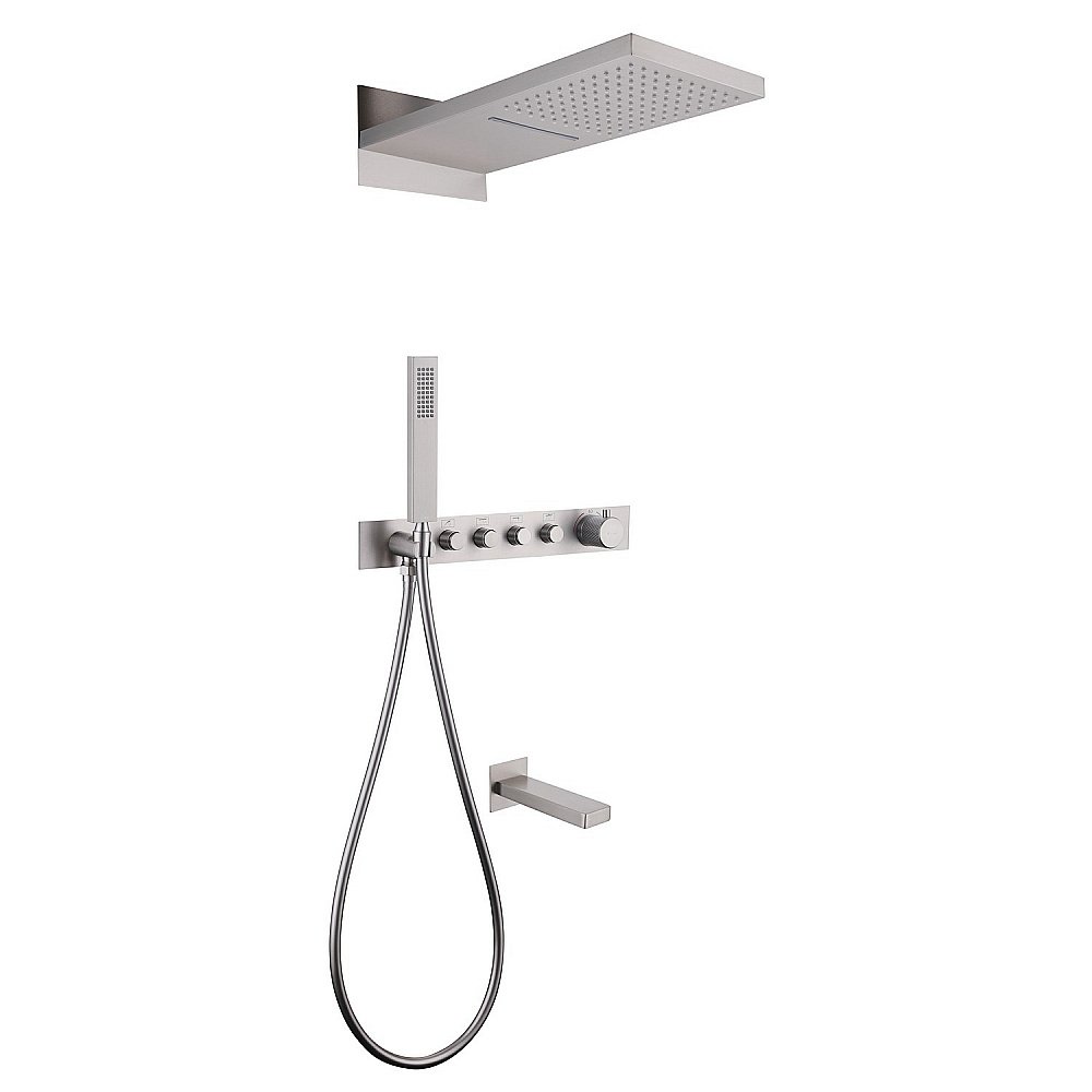 Душевая система Abber Rund AF8753SP сатин купить в интернет-магазине сантехники Sanbest