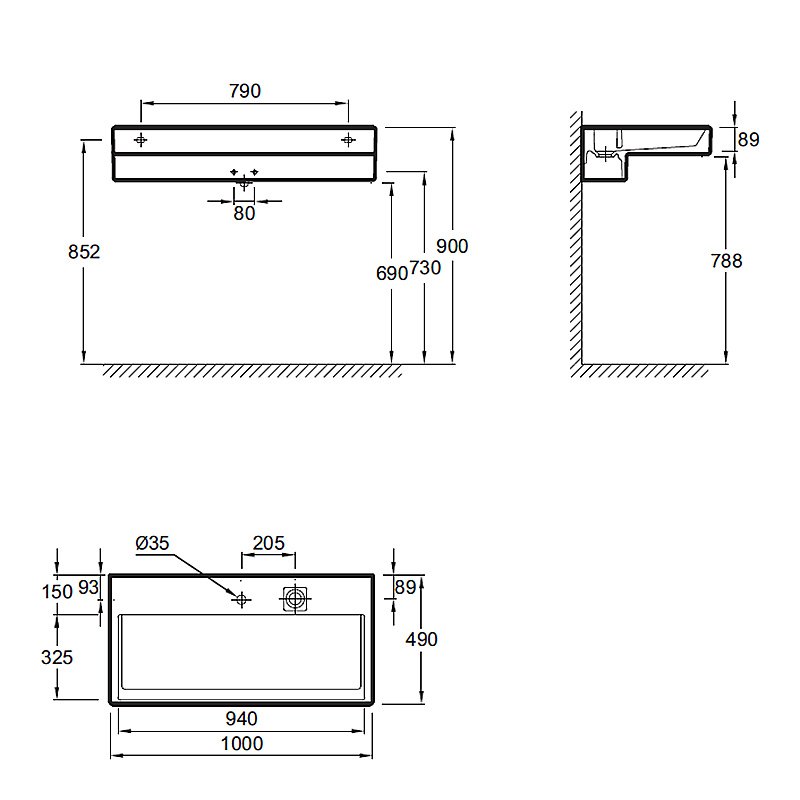 Раковина Jacob Delafon Terrace XC9112K-00 100 белая купить в интернет-магазине Sanbest